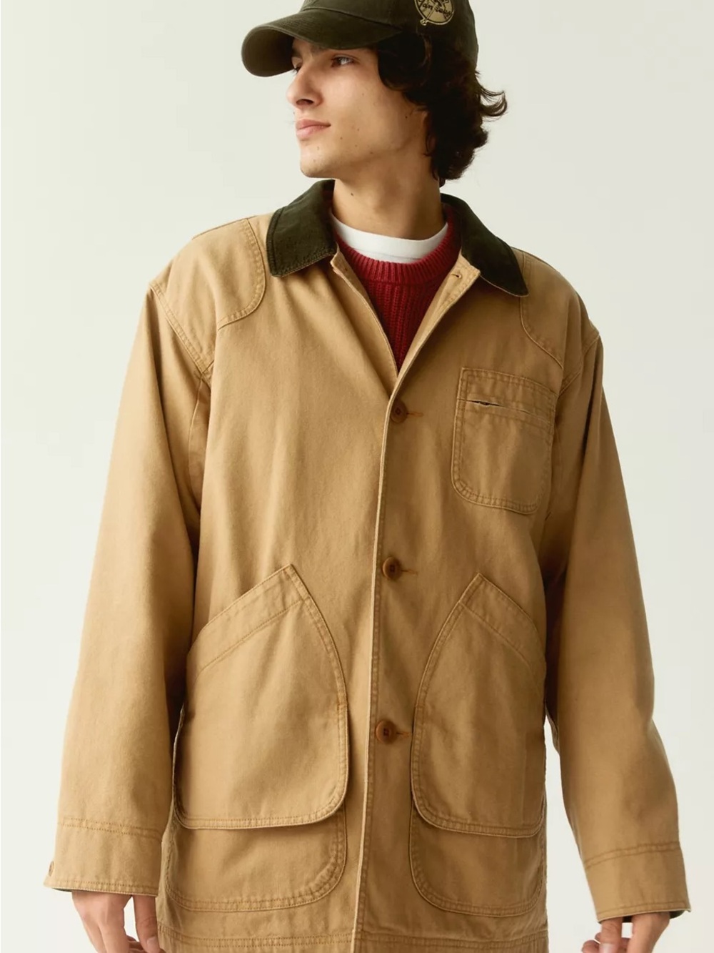 BDG Brewster Barn Jacket Tan & brown chore jacket